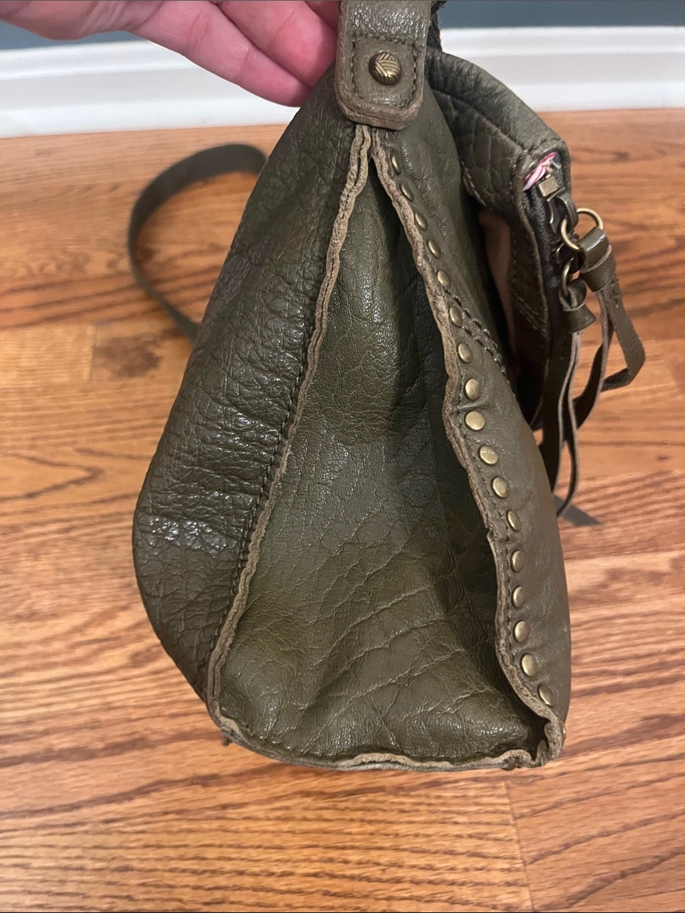 The Sak Silverlake Olive Green Studded Leather Crossbody - Picture 3 of 9